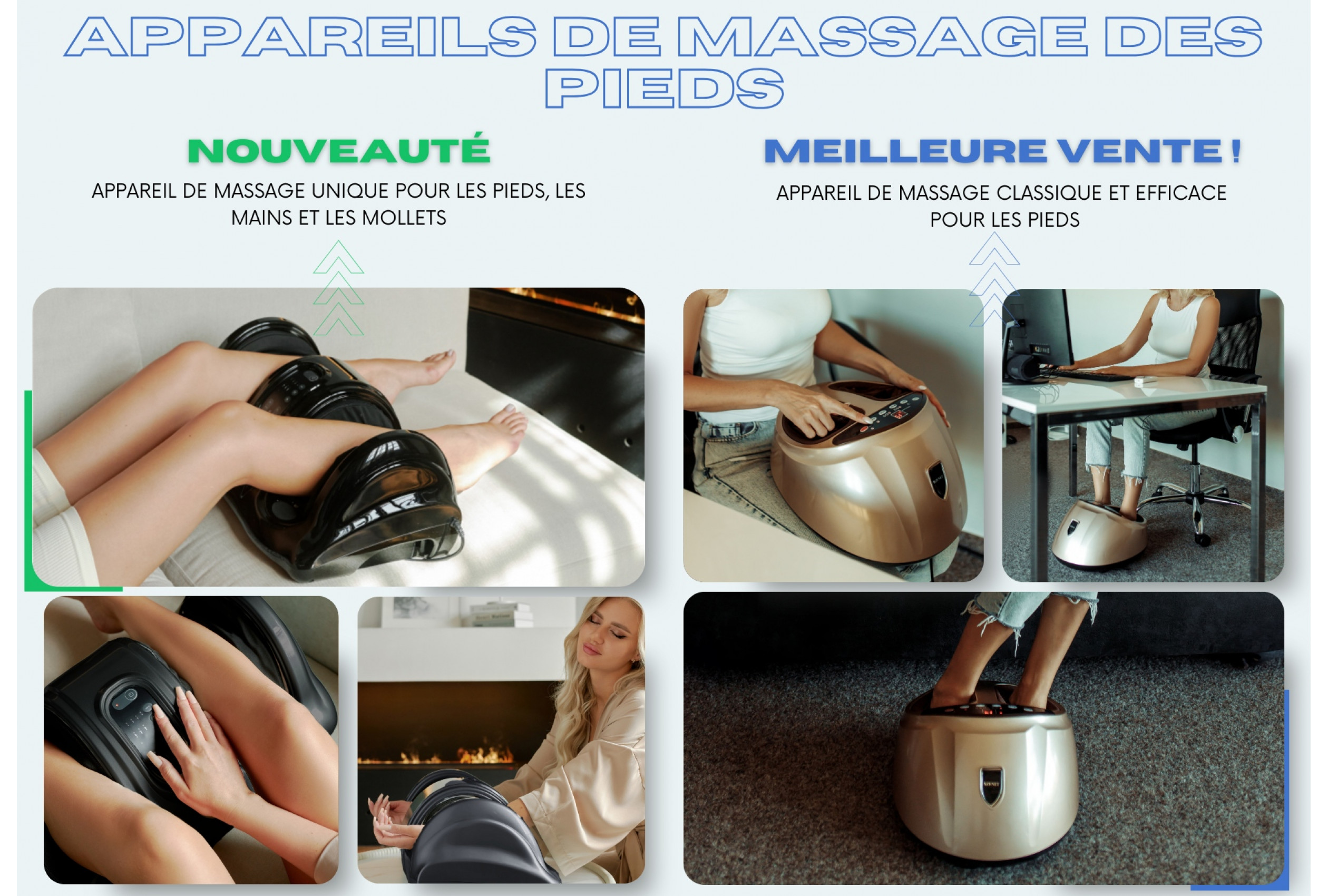 Appareils de massage pour les pieds